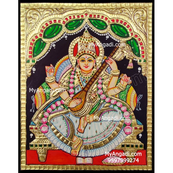 Saraswathi Tanjore Painting Saraswathi Tanjore Painting