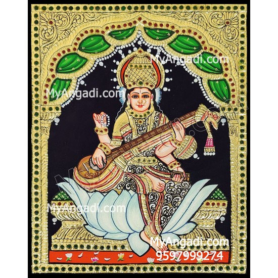 Saraswathi Tanjore Painting Saraswathi Tanjore Painting