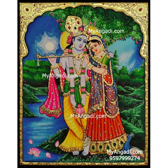 Radha Krishna Tanjore Painting