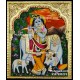 Krishna With Flute and Cow Tanjore Paintings