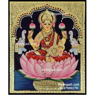 Gaja Lakshmi Tanjore Painting