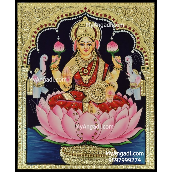 Gaja Lakshmi Tanjore Painting