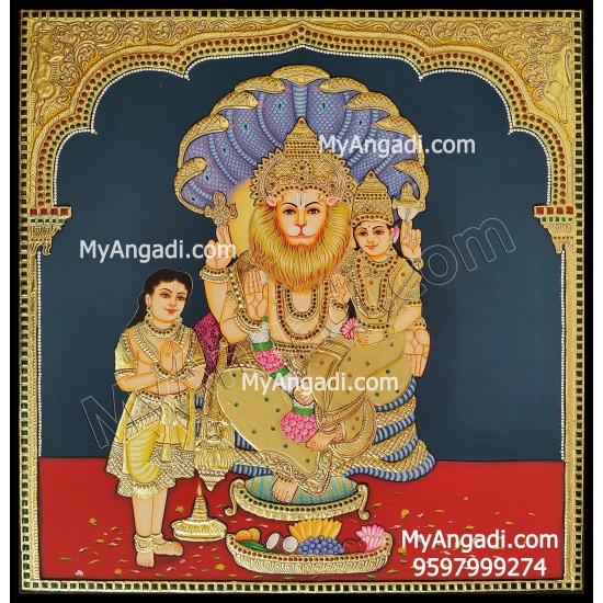 Lakshmi Narasimmar Tanjore Painting