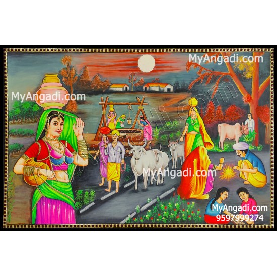 Natural Scenery Tanjore Painting