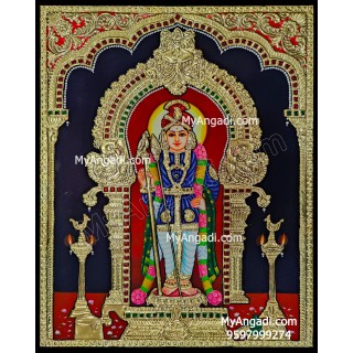 Palani Raja Alankara Murugan Tanjore Painting