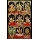 9 God Panel Tanjore Painting 9 God Panel Tanjore Painting