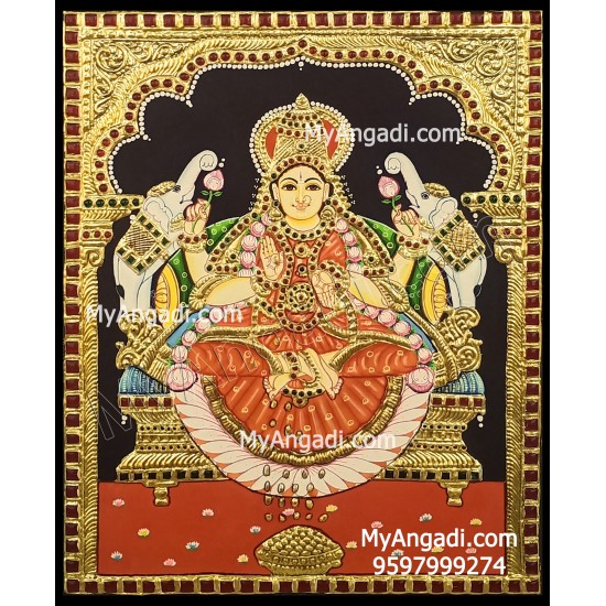 Gajalakshmi Tanjore Painting