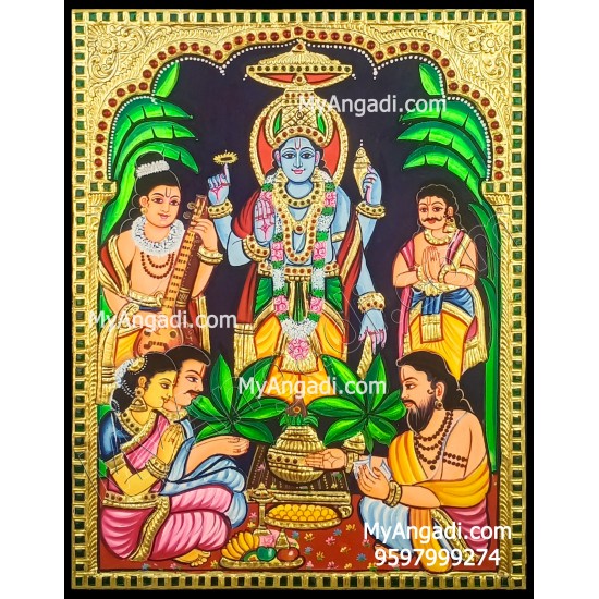 Sathya Narayana Tanjore Painting Sathya Narayana Tanjore Painting