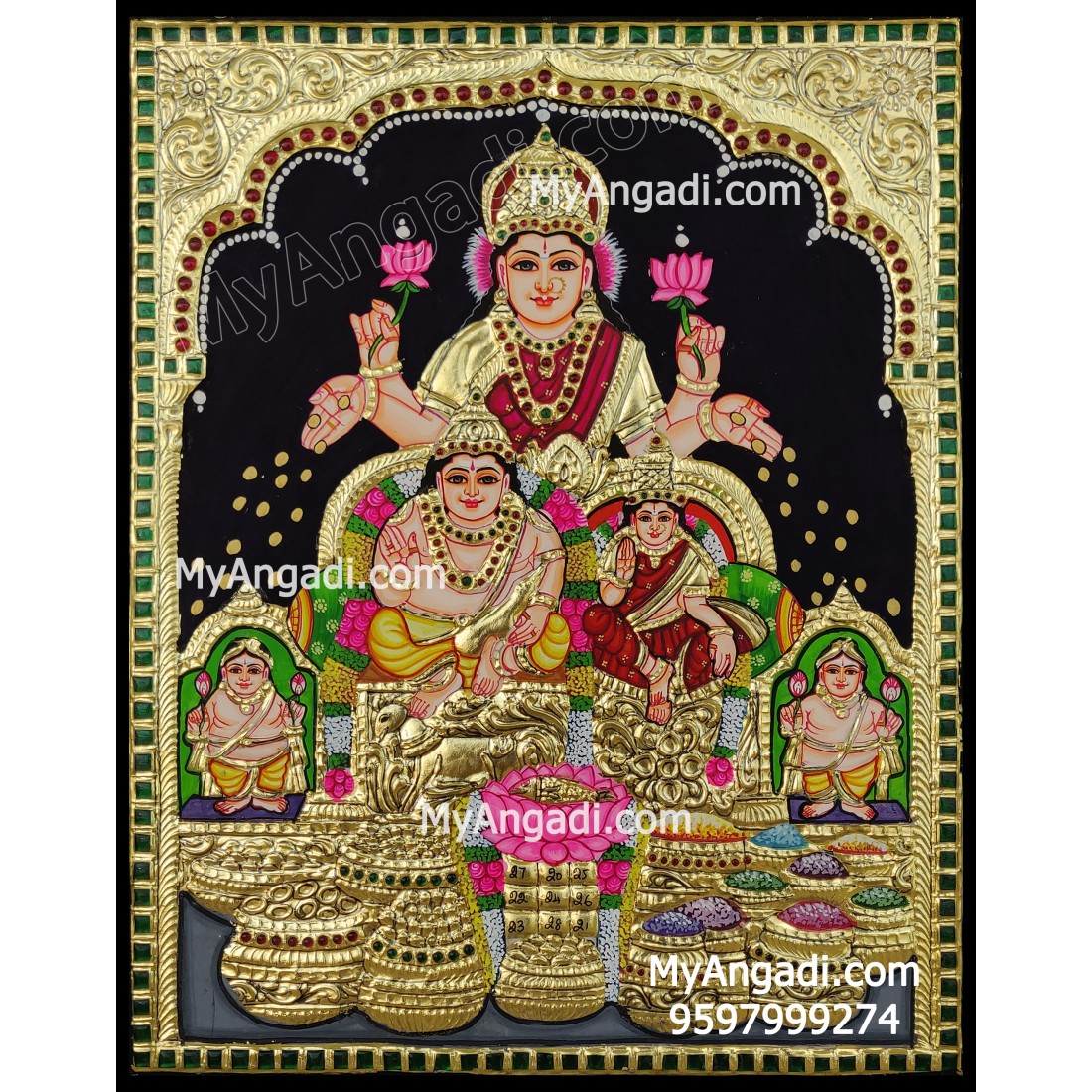 Kubera Lakshmi Tanjore Painting Buy Tanjore Paintings Online Shopping