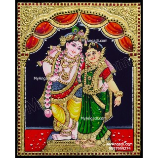 Radha Krishna Tanjore Painting