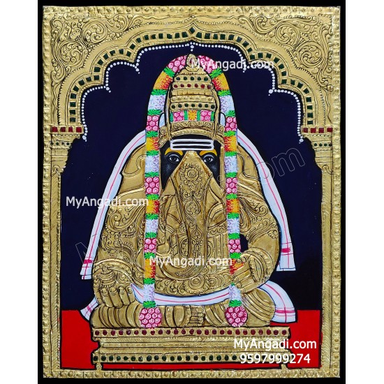 Pillayarpatti Karpaka Vinayakar Tanjore Painting Pillayarpatti Karpaka Vinayakar Tanjore Painting