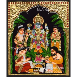 Sathya Narayana Swami Tanjore Painting