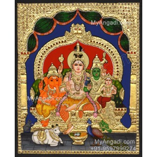Siva Family Tanjore Painting