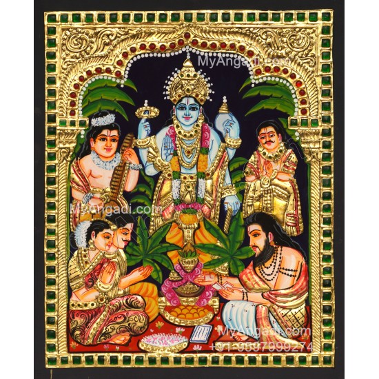 Sathya Narayana Swami Tanjore Painting