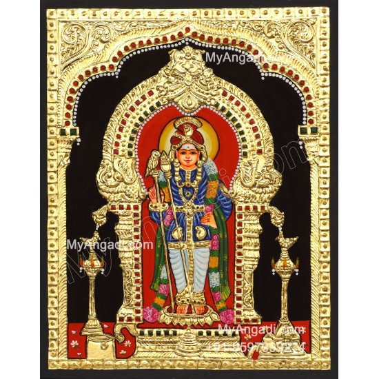 Raja Alangara Murugan Tanjore Painting