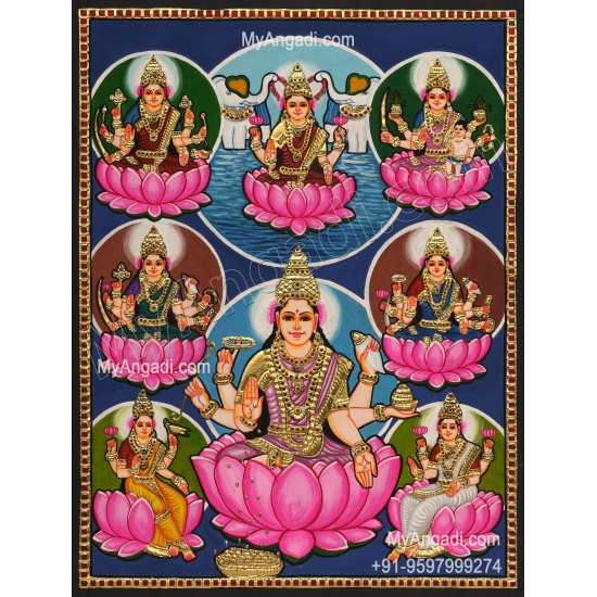 Ashta Lakshmi Tanjore Painting