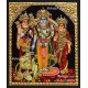 Ram Darbar - Ram with Sita, Hanuman, Lakshmanan Bharathan and Shatrughna Tanjore Painting