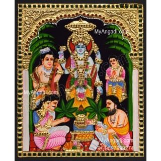 Sathya Narayana Swami Tanjore Painting