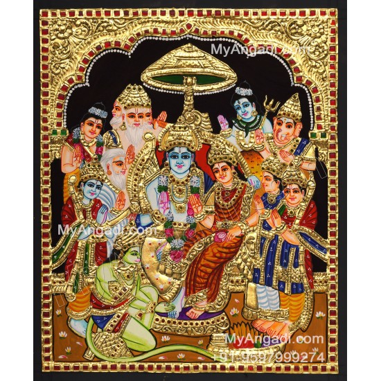 Ramar Pattabhisekam Tanjore Painting