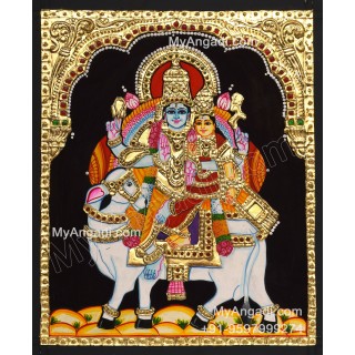 Pradhosam Sivan Parvathi Tanjore Painting