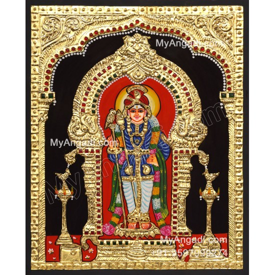 Raja Alangara Murugan Tanjore Painting