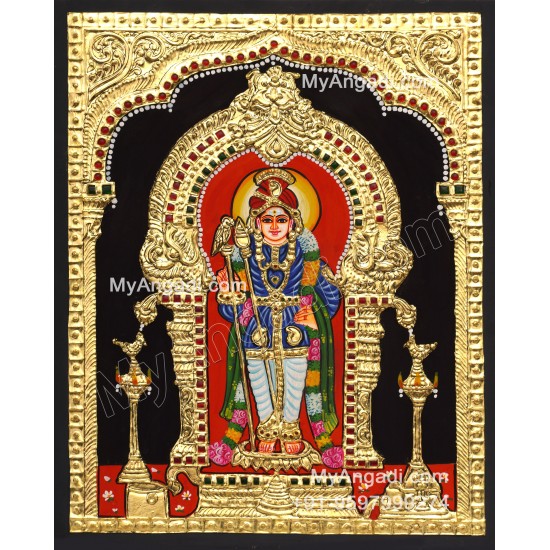 Raja Alangara Murugan Tanjore Painting