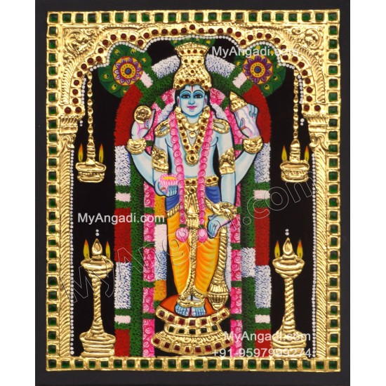 Guruvayoorappan Tanjore Painting