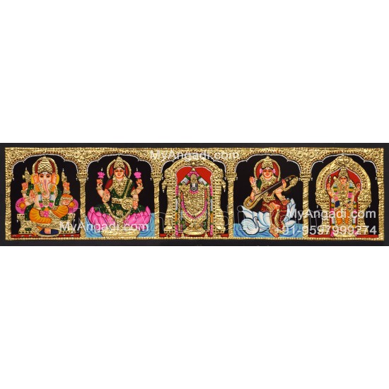 5 Panel  Tanjore Painting