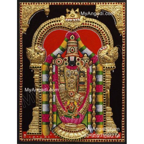 3d Balaji Lakshmi Tanjore Painting