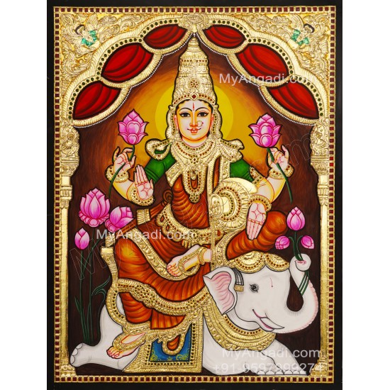 Gajalakshmi Tanjore Painting