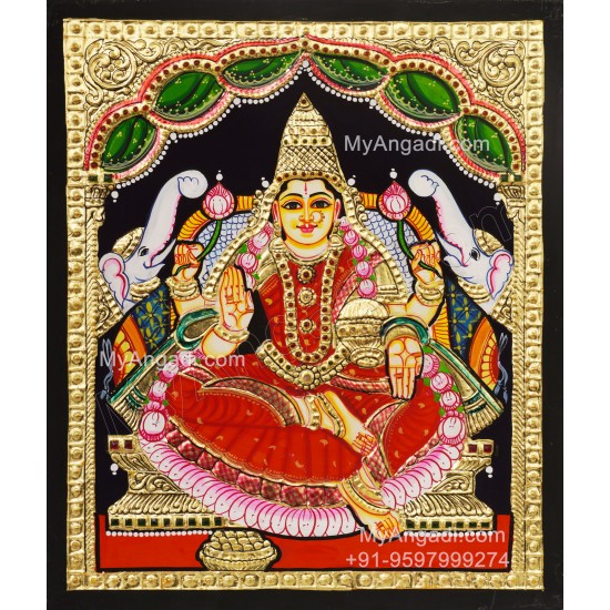 Gajalakshmi Tanjore Painting