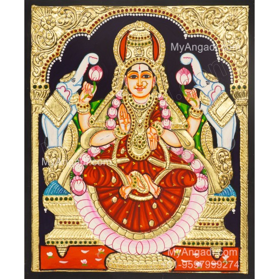 Gajalakshmi Tanjore Painting