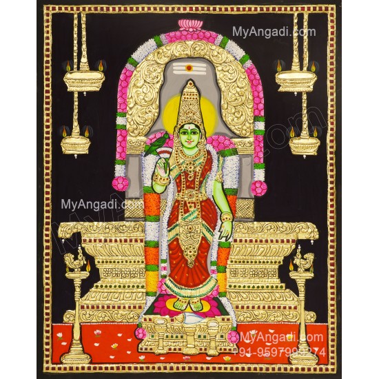 Meenakshi Amman Tanjore Painting Meenakshi Amman Tanjore Painting