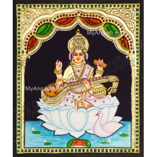 Saraswathi Tanjore Painting