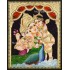 Parvathi Ganesha Murugan Tanjore Painting