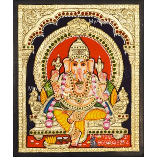 5 Set Ganesha Murugan Balaji Lakshmi Saraswathi Tanjore painting