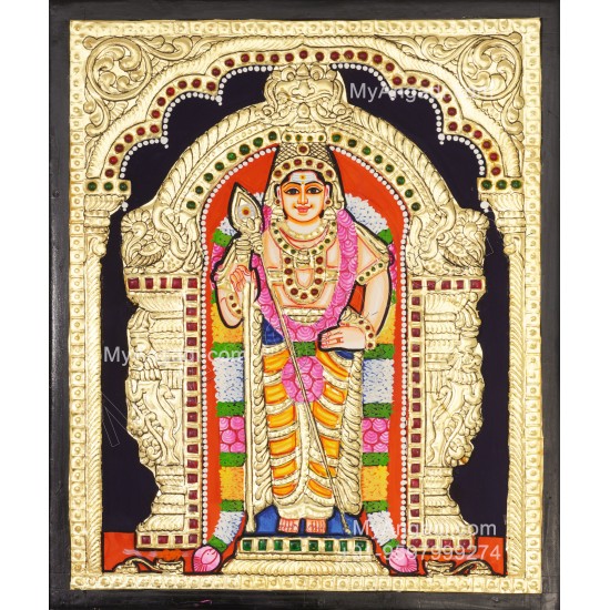 5 Set Ganesha Murugan Balaji Lakshmi Saraswathi Tanjore painting