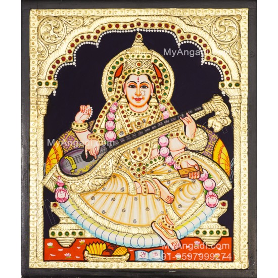 5 Set Ganesha Murugan Balaji Lakshmi Saraswathi Tanjore painting