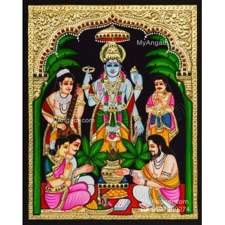 Sathya Narayana Swami Tanjore Painting