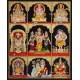 9 God Panel Tanjore Painting