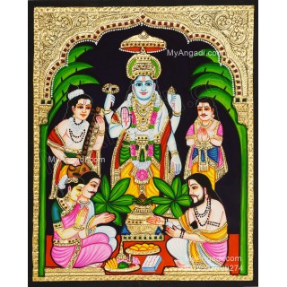 Sathya Narayana Swami Tanjore Painting