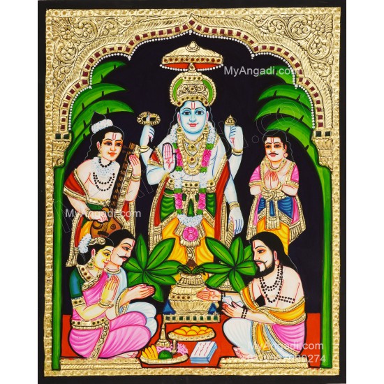 Sathya Narayana Swami Tanjore Painting