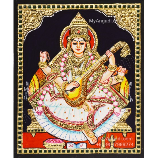 Saraswathi Tanjore Painting