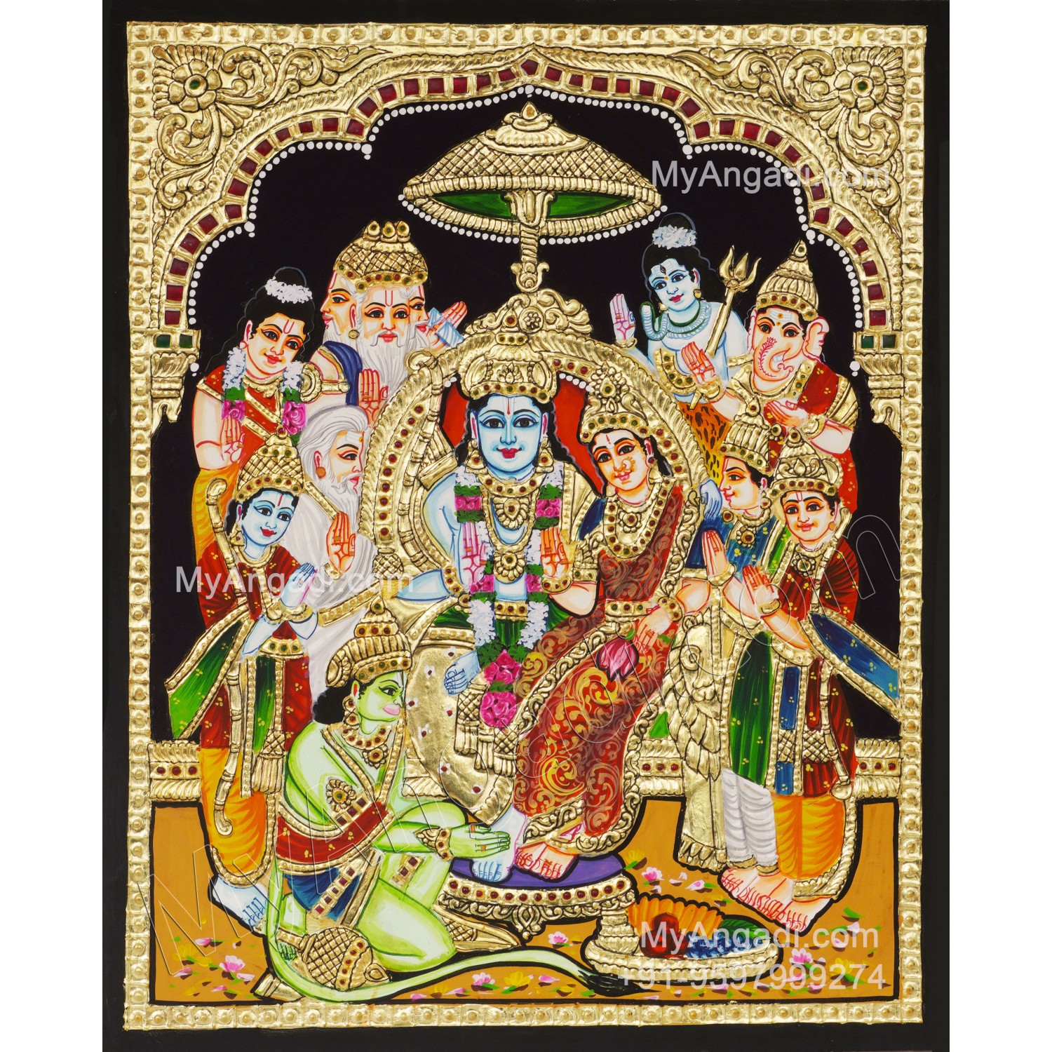 Ramar Pattabhishekam Tanjore Painting Buy Tanjore Paintings Online