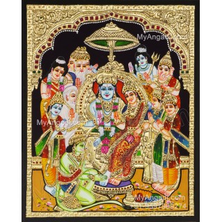 Ramar Pattabhishekam Tanjore Painting