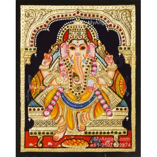 Ganesha Tanjore Painting, Ganesha Tanjore Painting