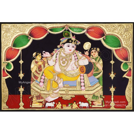 Butter Krishna Tanjore Painting