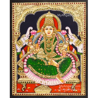 Gajalakshmi Tanjore Painting