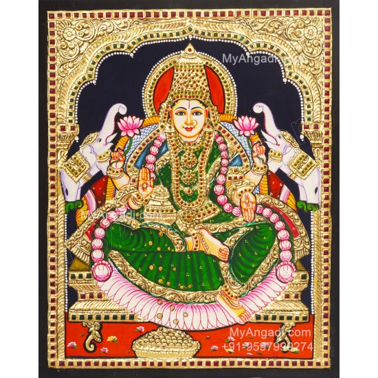 Gajalakshmi Tanjore Painting