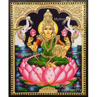 Gajalakshmi Tanjore Painting